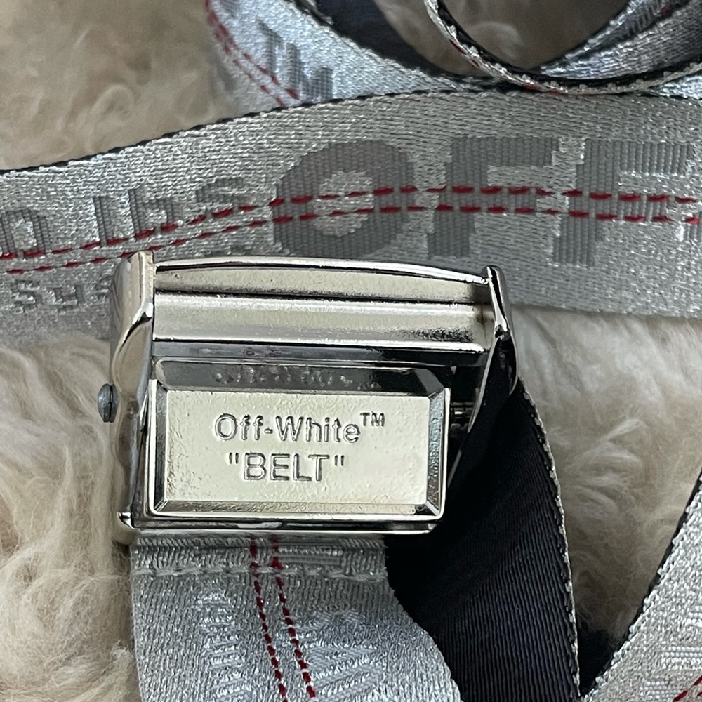 Off-white industrial belt